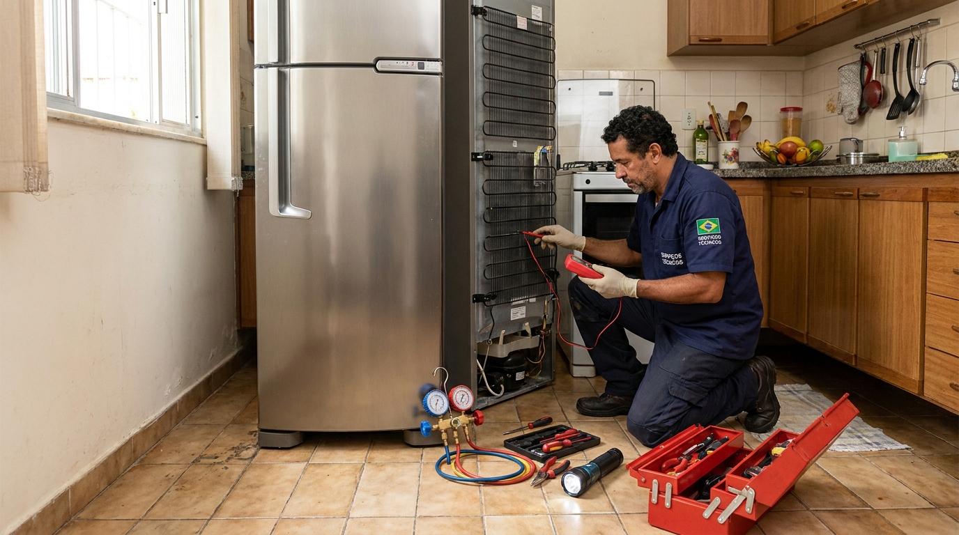 Técnico de conserto de geladeira em residência em Zona Sul‑SP